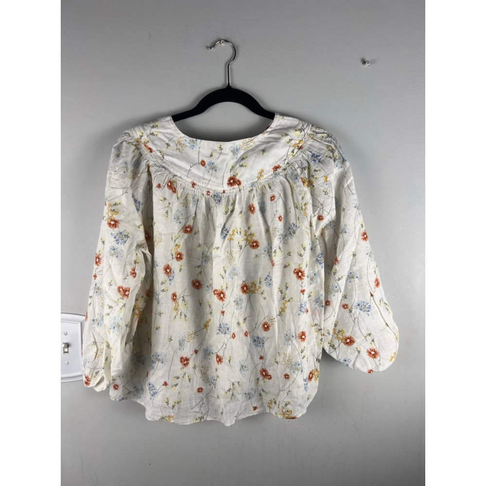 Women's ana a new approach White Floral Blouse S boho cottagecore - Picture 6 of 6